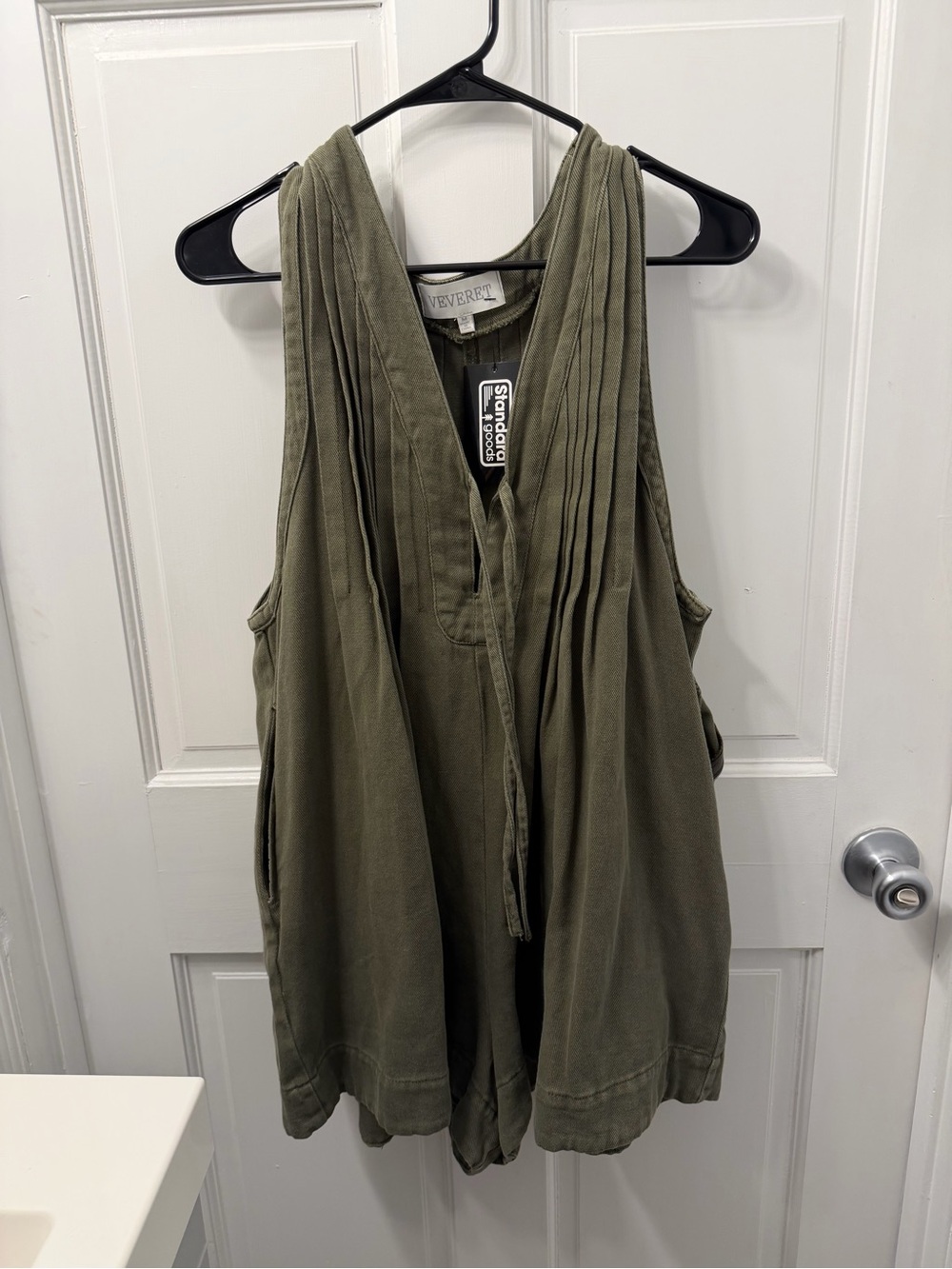 Olive Green Sleeveless Romper
